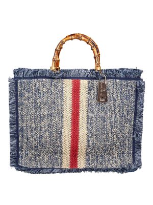 LA MILANESA: Sacs à main - Sac Cabas - Bleu Clair