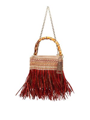 LA MILANESA: Sacs à main - Sac Cabas - Rouge Clair