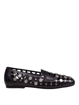 ASH: Loafers & Slippers - Perforated leather moccasin