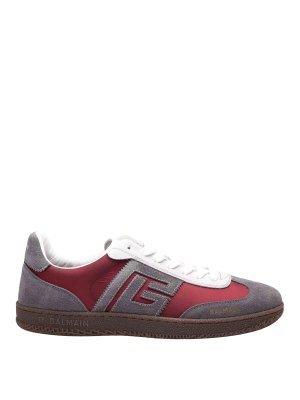 Balmain: trainers - Balmain Swan sneakers in leather and nylon