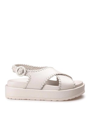 Paloma Barcelò: sandals - Nappa leather sandal with wedge