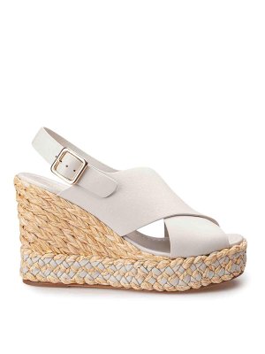 Paloma Barcelò: sandals - Leather sandal with wedge