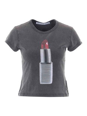 ALEXANDER WANG: t-shirts - Lipstick Logo T-Shirt