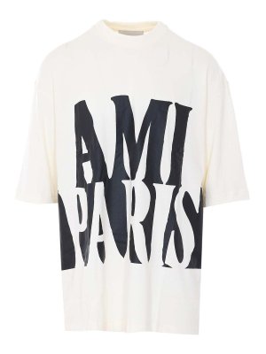 AMI PARIS: t-shirts - Ami Paris Print Oversize T-Shirt