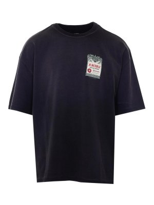 AMIRI: t-shirts - Black Chateau Stamp T-Shirt