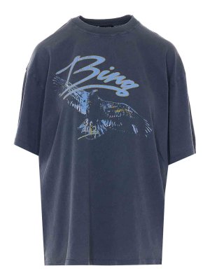 ANINE BING: T-shirts - T-Shirt - Bleu