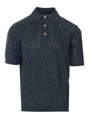 BRUNELLO CUCINELLI: polo shirts - Knitted Linen Polo