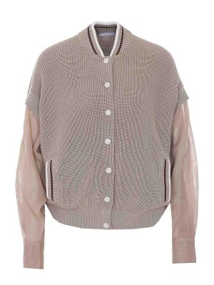 BRUNELLO CUCINELLI: カーディガン - カーディガン - ベージュ
