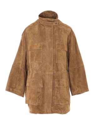 BRUNELLO CUCINELLI: leather jacket - Suede Jacket