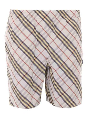 BURBERRY: Trousers Shorts - Beige Check Shorts