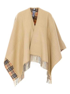 BURBERRY: Capes &  Ponchos - Check Reversible Cape