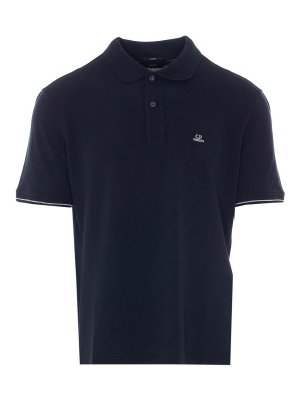 C.P. COMPANY: polo shirts - Black And White Polo