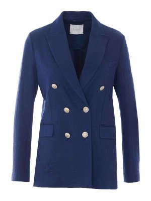 CIRCOLO 1901: blazers - Blue Double Breasted Button Jacket