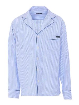 DOLCE & GABBANA: shirts - Blue And Wwhite Shirt