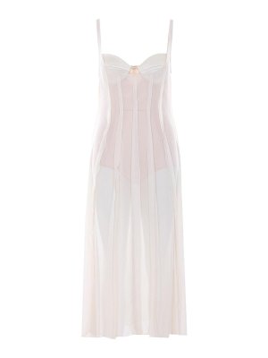 ELISABETTA FRANCHI: knee length dresses - White Dress