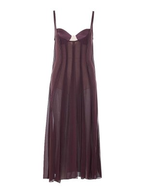 ELISABETTA FRANCHI: Knielange Kleider - Knielanges Kleid - Braun
