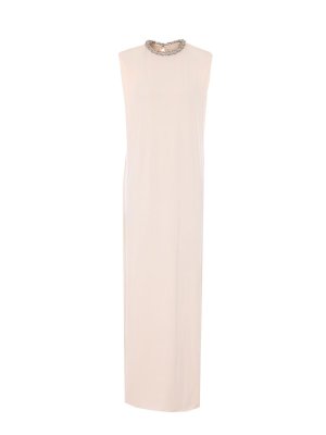 ELISABETTA FRANCHI: Robe longueur genou - Robe Au Genou - Beige