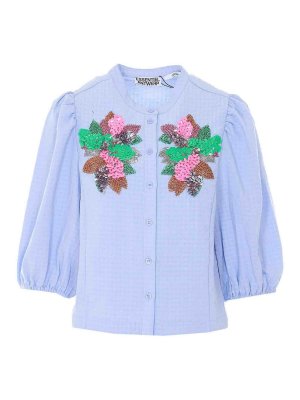 ESSENTIEL ANTWERP: shirts - Light Blue Jaiden Shirt