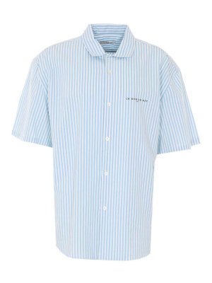 IH NOM UH NIT: shirts - Light Blue And White Bowling Shirt