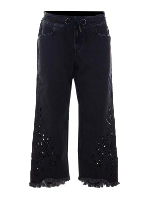 ISABEL MARANT: jeans dritti, a sigaretta - Jeans Alison in denim nero