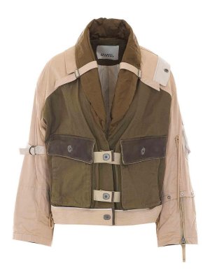 ISABEL MARANT: casual jackets - Green And Beige Julissa Jacket