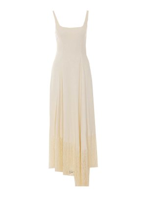 KHAITE: maxi dresses - Cream Beige Vivian Long Dress