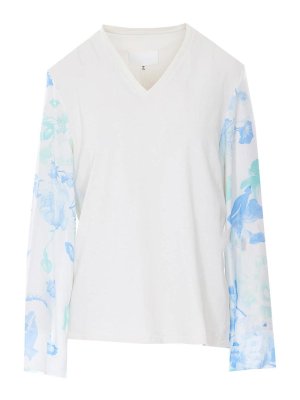 Maison Margiela: t-shirts - White Long Sleeves T-Shirt