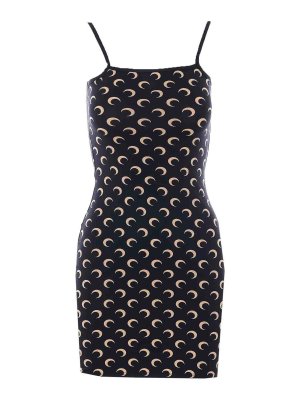 MARINE SERRE: Robe longueur genou - Robe Au Genou - Noir