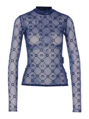 MARINE SERRE: Tops y camisetas sin mangas - Top - Azul