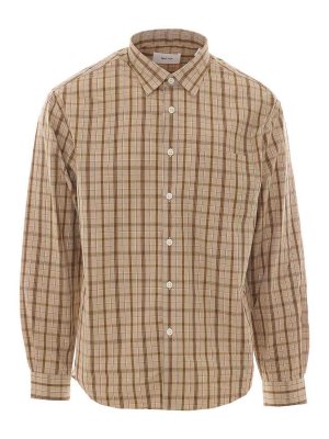 NN.07: shirts - Brown And Beige Deon Shirt