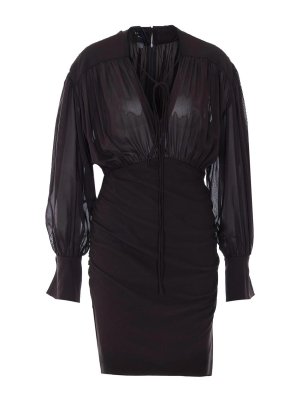 Pinko: knee length dresses - Brown Apricena Dress