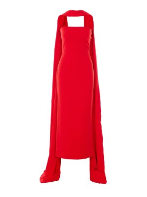 SOLACE LONDON: maxi dresses - Red Martine Midaxi Dress