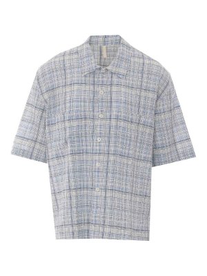 SUNFLOWER: shirts - Blue And White Adam Shirt