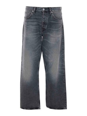 SUNFLOWER: straight leg jeans - Black Loose Fit Jeans