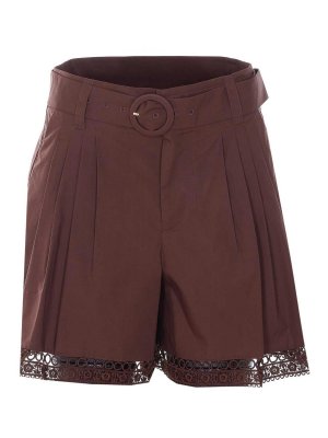 TWINSET: Trousers Shorts - Coffee Brown Shorts
