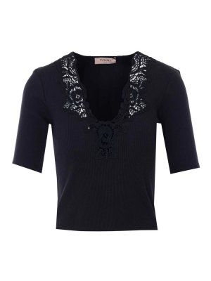 TWINSET: Camisetas - Camiseta - Negro
