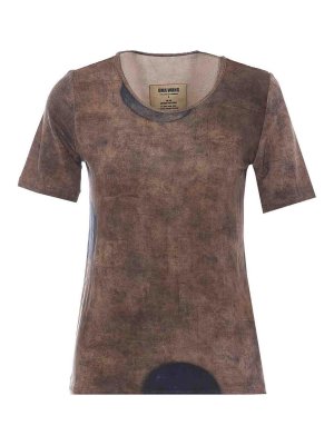 UMA WANG: Tops & Tank tops - Brown Tir Top