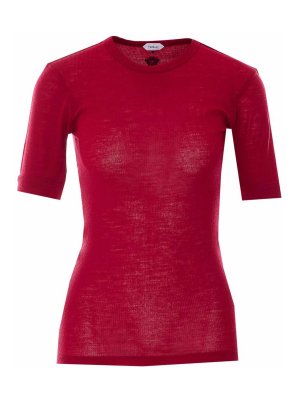 VERSACE: Tシャツ - Tシャツ - 赤