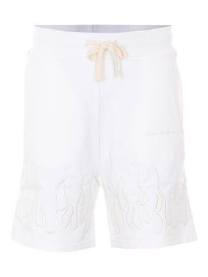VISION OF SUPER: pantaloni shorts - Pantaloncini bianchi