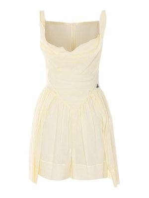 VIVIENNE WESTWOOD: knee length dresses - Milk Yellow Sunday Dress