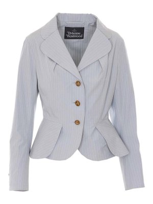 VIVIENNE WESTWOOD: giacche casual - Giacca Bettina Grigia E Bianca