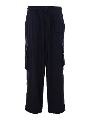 Y-3: Pantalons de survêtement  - Pantalons De Sport - Noir