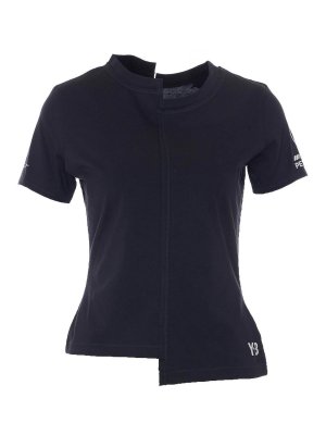 Y-3: T-shirts - T-Shirt - Noir