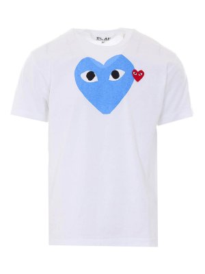 Comme des Garçons Play: T-shirts - T-Shirt - Weiß