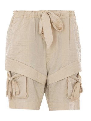 Isabel Marant Etoile: Trousers Shorts - Ecru Bermia Shorts