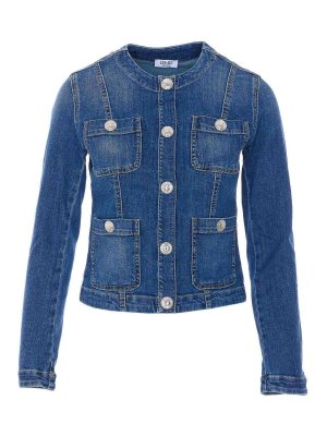 Liu Jo: crew necks - Blue Denim Jacket