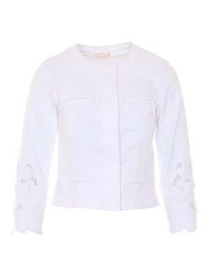 Liu Jo: crew necks - White Denim Jacket