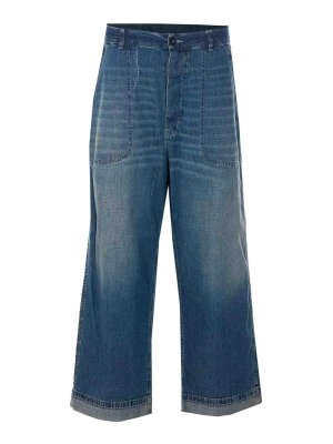 Maison Margiela: Straight Leg Jeans - Straight Leg Jeans - Blau