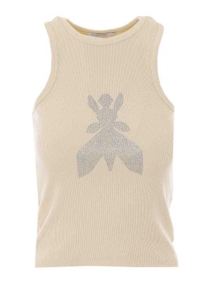 PATRIZIA PEPE: Tops & Tank tops - Beige Tank Top