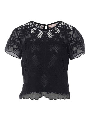 TWINSET: t-shirt - T-shirt  in pizzo